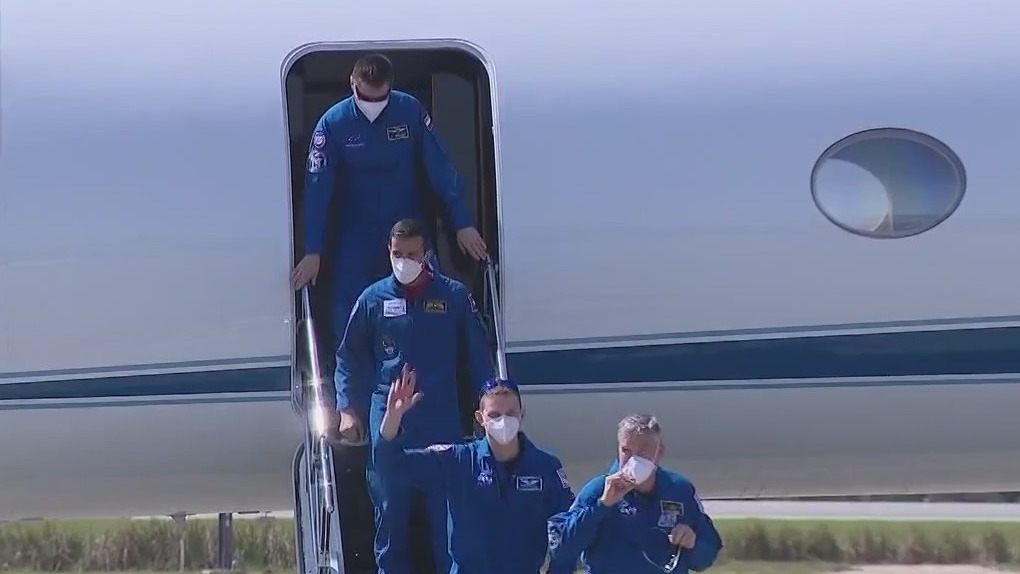 Crew-6 team astronauts arrive in Florida for Sunday's takeoff